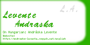levente andraska business card