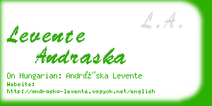 levente andraska business card